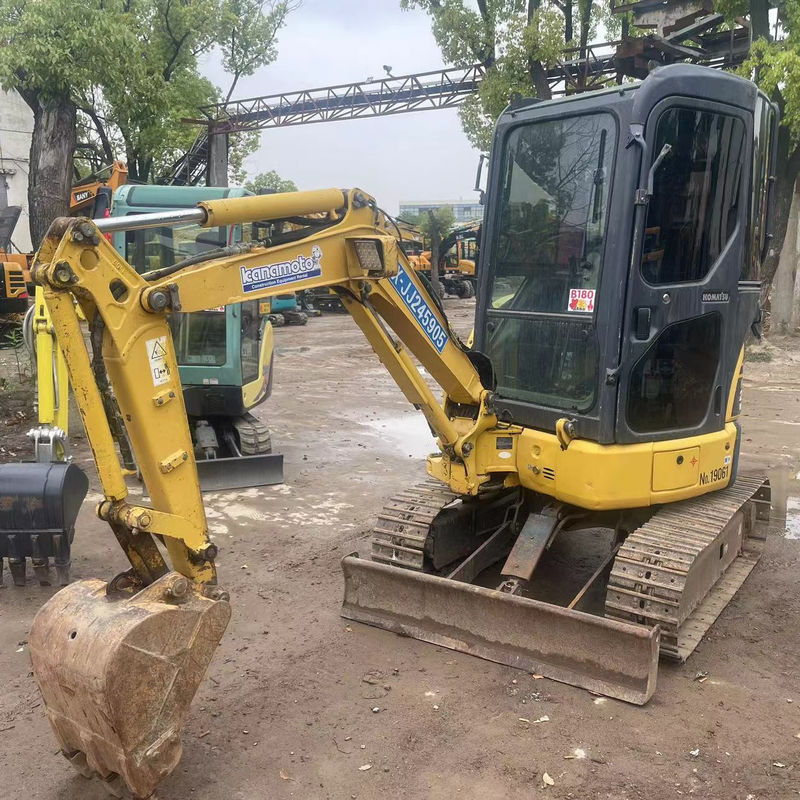 düşük fiyatlı kullanılmış kazık makinesi Komatsu PC20 kabinli ithalat kazık makinesi Japonya Komatsu hidrolik sürünen ikinci el kazık makinesi
