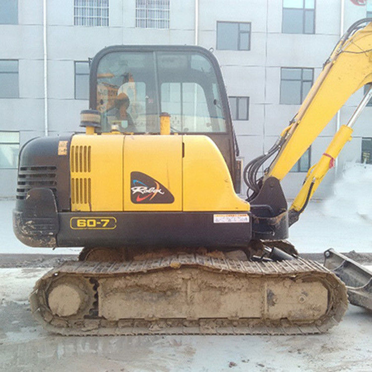 6 tonluk Hyundai kullanılmış tekerlekli kazık makineleri R60-7 Hyundai kullanılmış kazık makinesi Crawler 60
