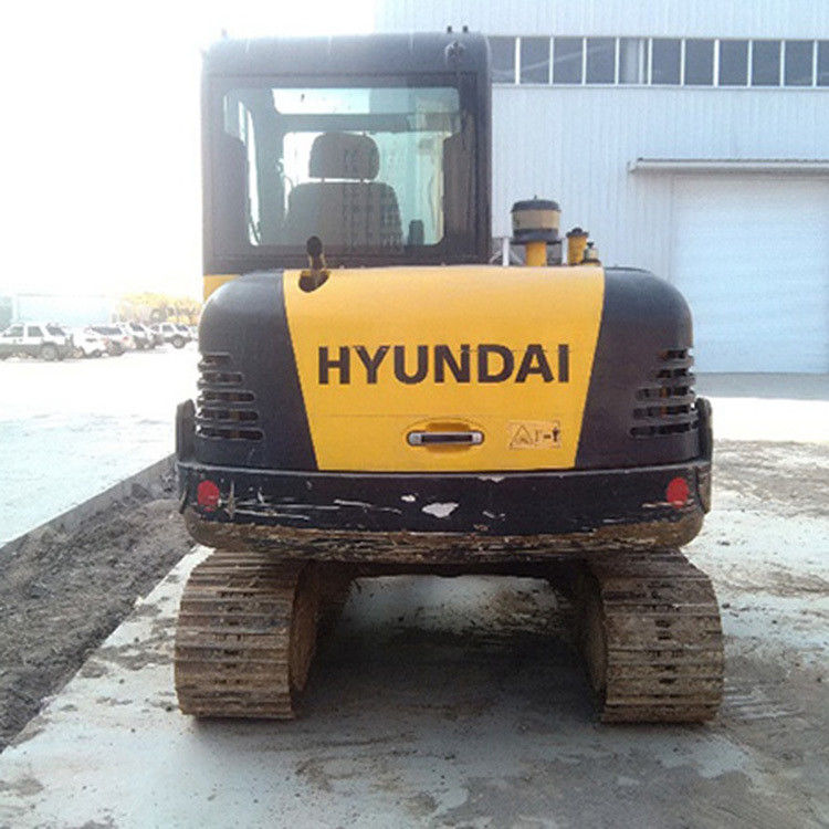 6 tonluk Hyundai kullanılmış tekerlekli kazık makineleri R60-7 Hyundai kullanılmış kazık makinesi Crawler 60