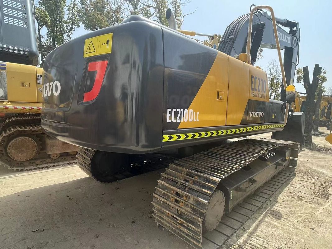 21000kg Kullanılmış Hidrolik Gezgin Kazıcı İkinci El Volvo Ec210 1.1m3 kova Kapasitesi