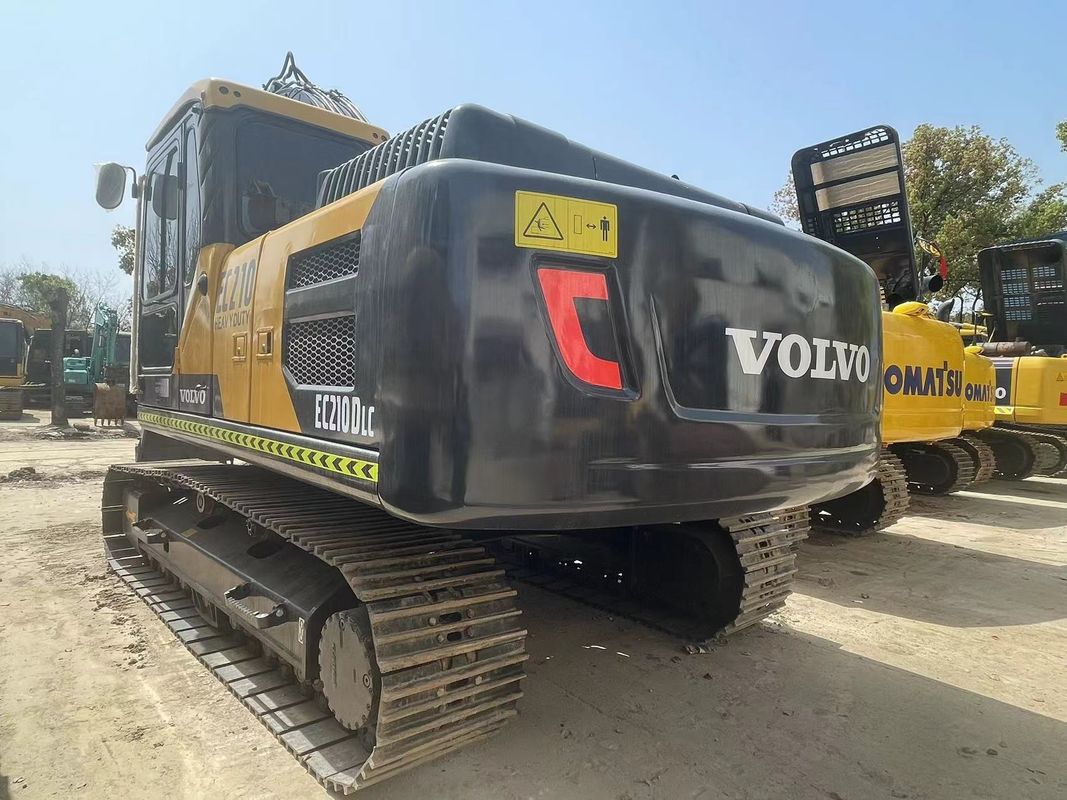 21000kg Kullanılmış Hidrolik Gezgin Kazıcı İkinci El Volvo Ec210 1.1m3 kova Kapasitesi