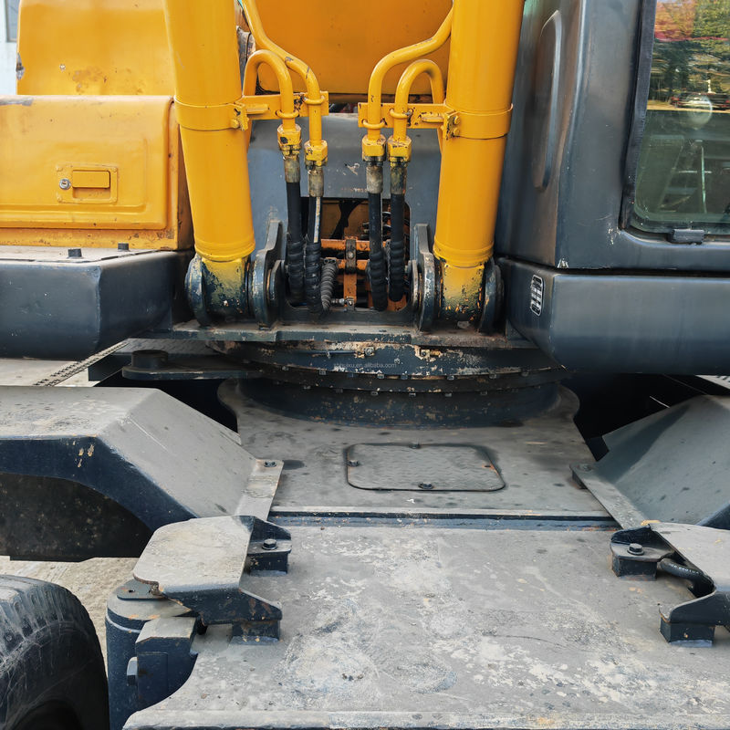 2.1m3 kova kapasitesi kullanılmış tekerlekli kazık makinesi ikinci el Hyundai 210 7 kazık makinesi