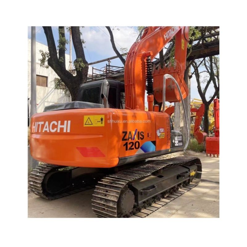 12000kg Zx120 Kullanılmış Hitachi Kazı makinesi İkinci El Orijinal Boya ile 0.51m3