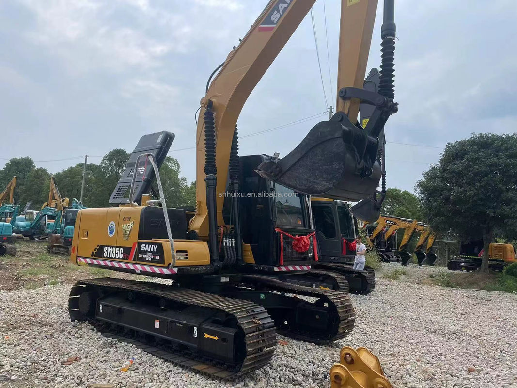13 ton kullanılmış kazıcı Sany 135 ikinci el kazıcı 1.4m3 kova kapasitesi