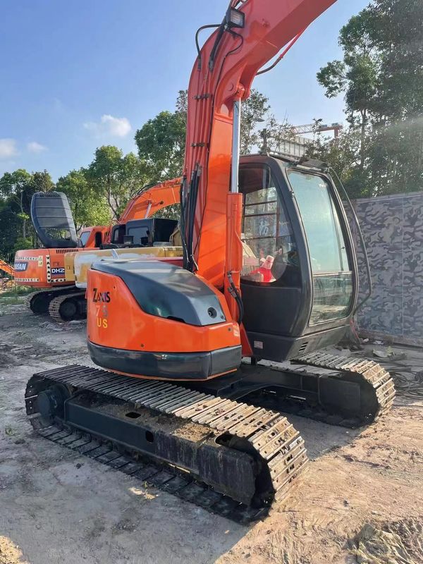 7.1 Ton Kullanılmış Orijinal Hitachi Zx70 Zx75 Mini Ekskavatörü 0.33m3