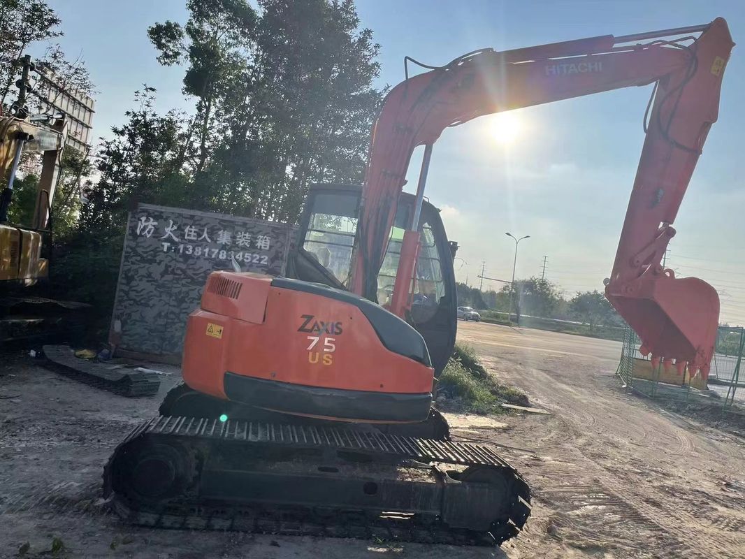 7.1 Ton Kullanılmış Orijinal Hitachi Zx70 Zx75 Mini Ekskavatörü 0.33m3
