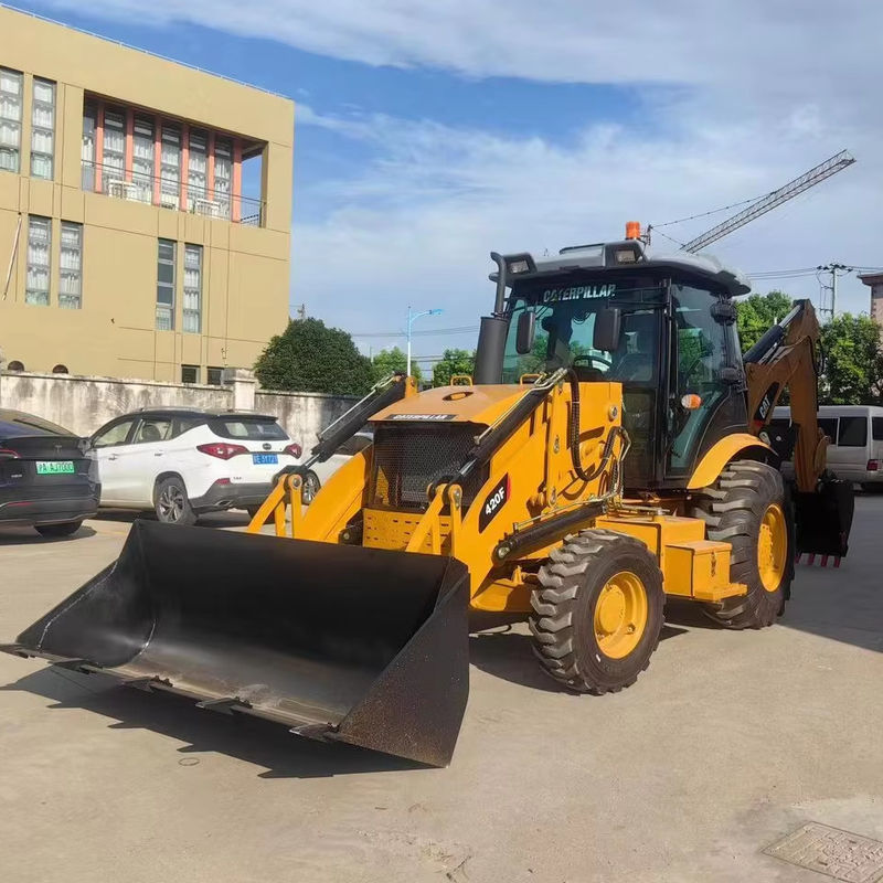 Kullanılmış kazık makinesi Caterpillar CAT420F backhoes her iki ucunda da meşgul / ikinci el japon traktör motoru iyi durumda