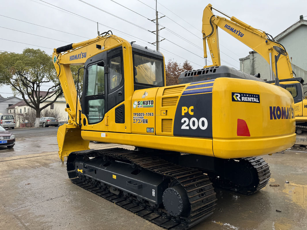 20 ton ikinci el kazıcı Komatsu PC200 kazıcı sürünme tipi