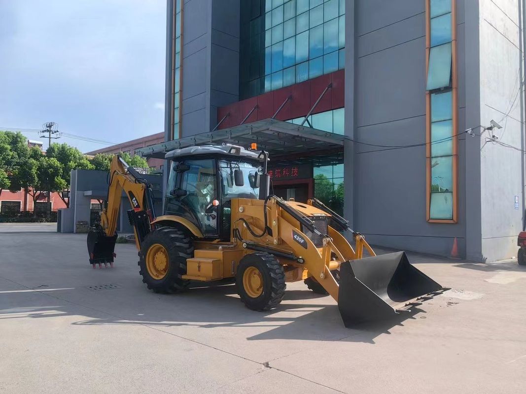 Kullanılmış kazıcı Caterpillar CAT420F yol boyası makinesi/ ikinci el Japon traktörü yol makinesi motoru iyi durumda