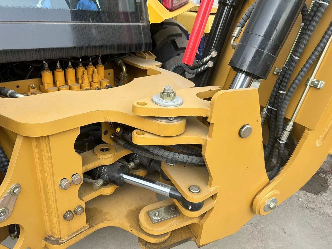 Kullanılmış kazıcı Caterpillar CAT420F yol boyası makinesi/ ikinci el Japon traktörü yol makinesi motoru iyi durumda