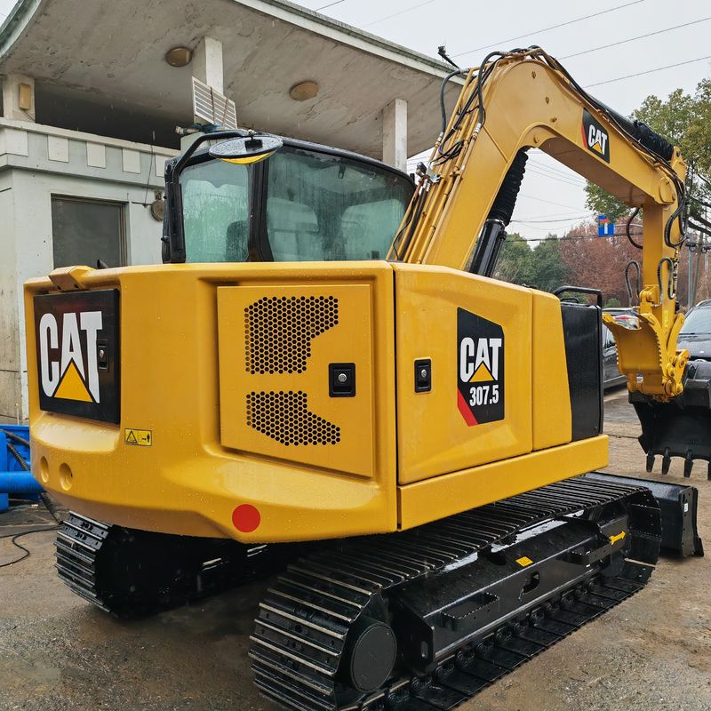 CE/EPA 7 tonluk küçük makineli mini ekskavatör CAT 307.5 satılık 306 307.5 308 iyi durumda