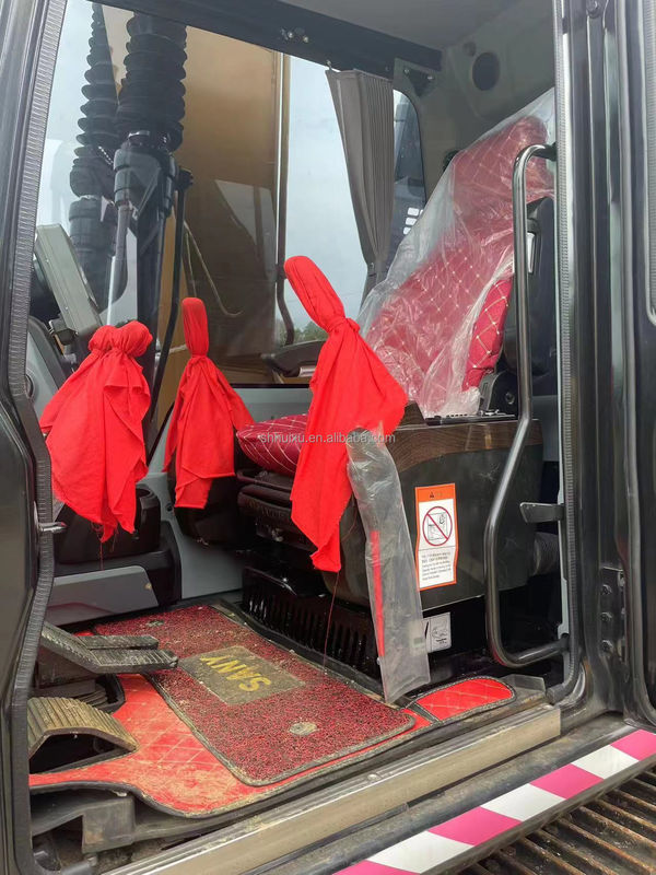 Neredeyse yeni % 95 13.5 tonluk Sany SY135 kullanılmış kazma makinesi kazıcı ikinci el sürünen mini Çin markası Sany satılıyor