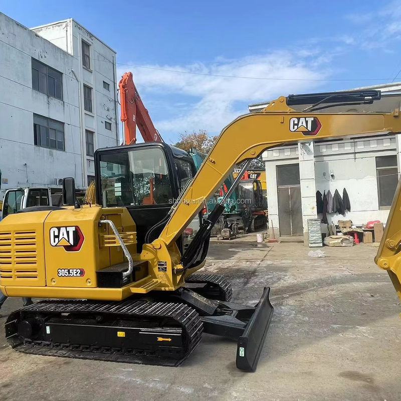 CAT305.5E kullanılmış kazık makinesi stokta CREWLER EXCAVATOR SECOND HAND HIGH GRABING POWER CAT305.5E satılık kazık makinesi